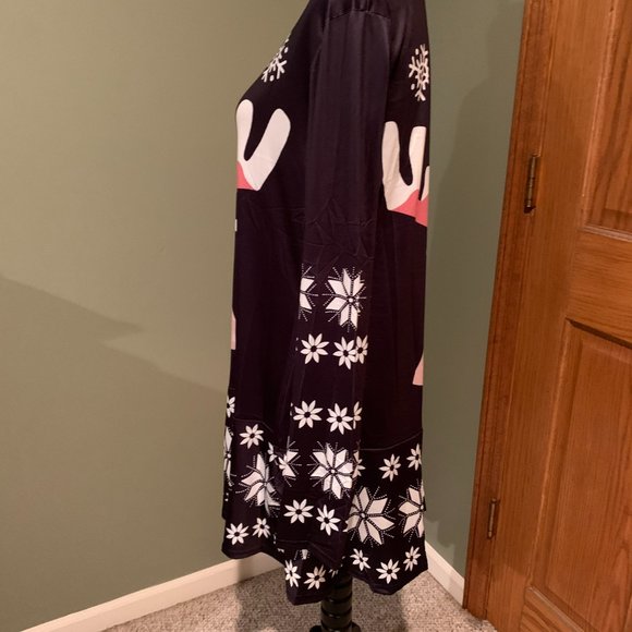 LIGHT WEIGHT LONG SLEEVE CHRISTMAS DRESS SIZE XL  #347 - Picture 3 of 5